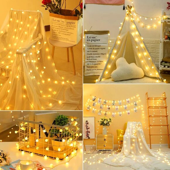 🆕  Outdoor Globe String Light Battery Powered Remote Timer Party Wedding Garden - Picture 3 of 6